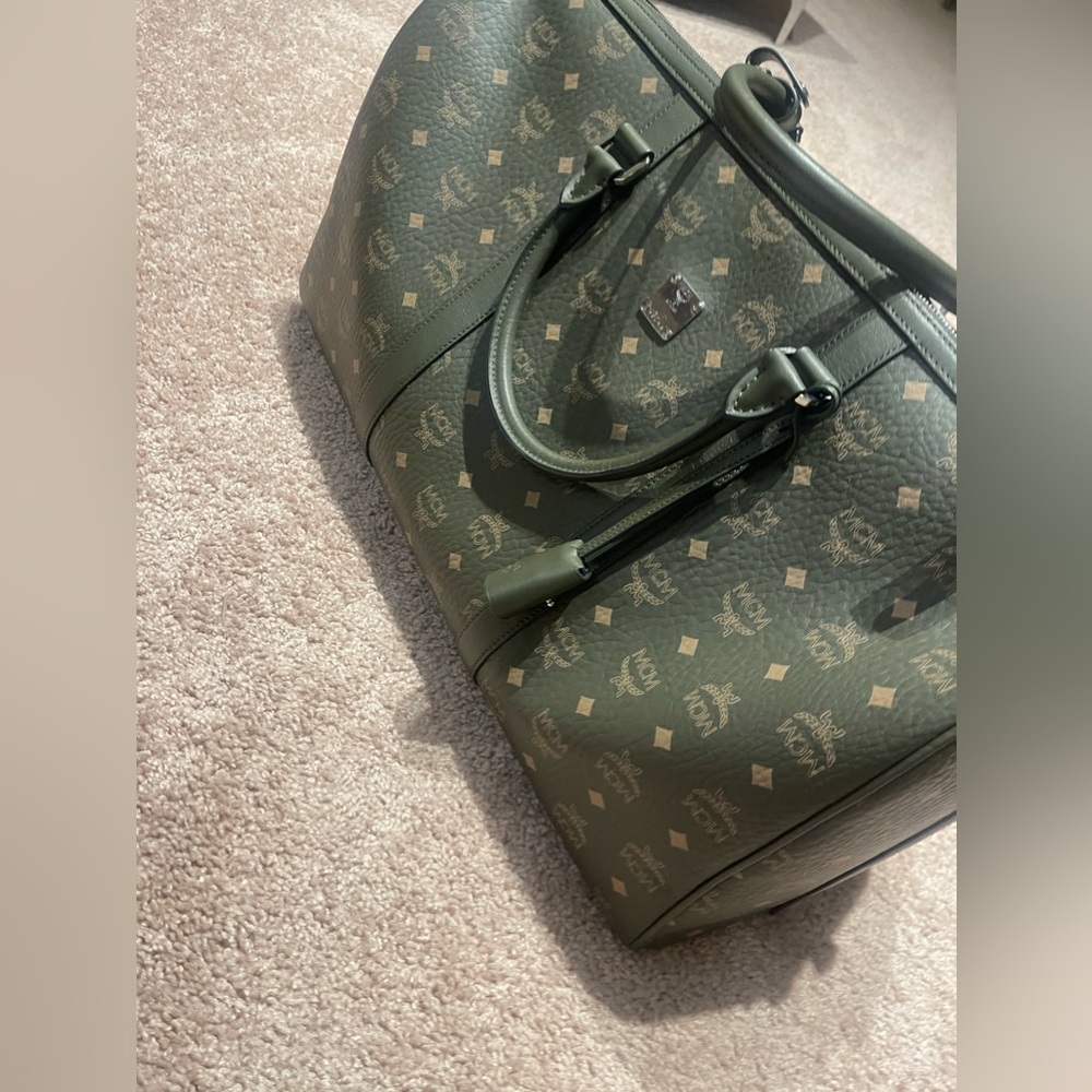 Authentic MCM Visetos Weekend Duffle Bag Color: Sea Turtle